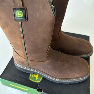 Skechers X John Deere Rowood Wild Bluff Men's Size 9.5 Waterproof Boots